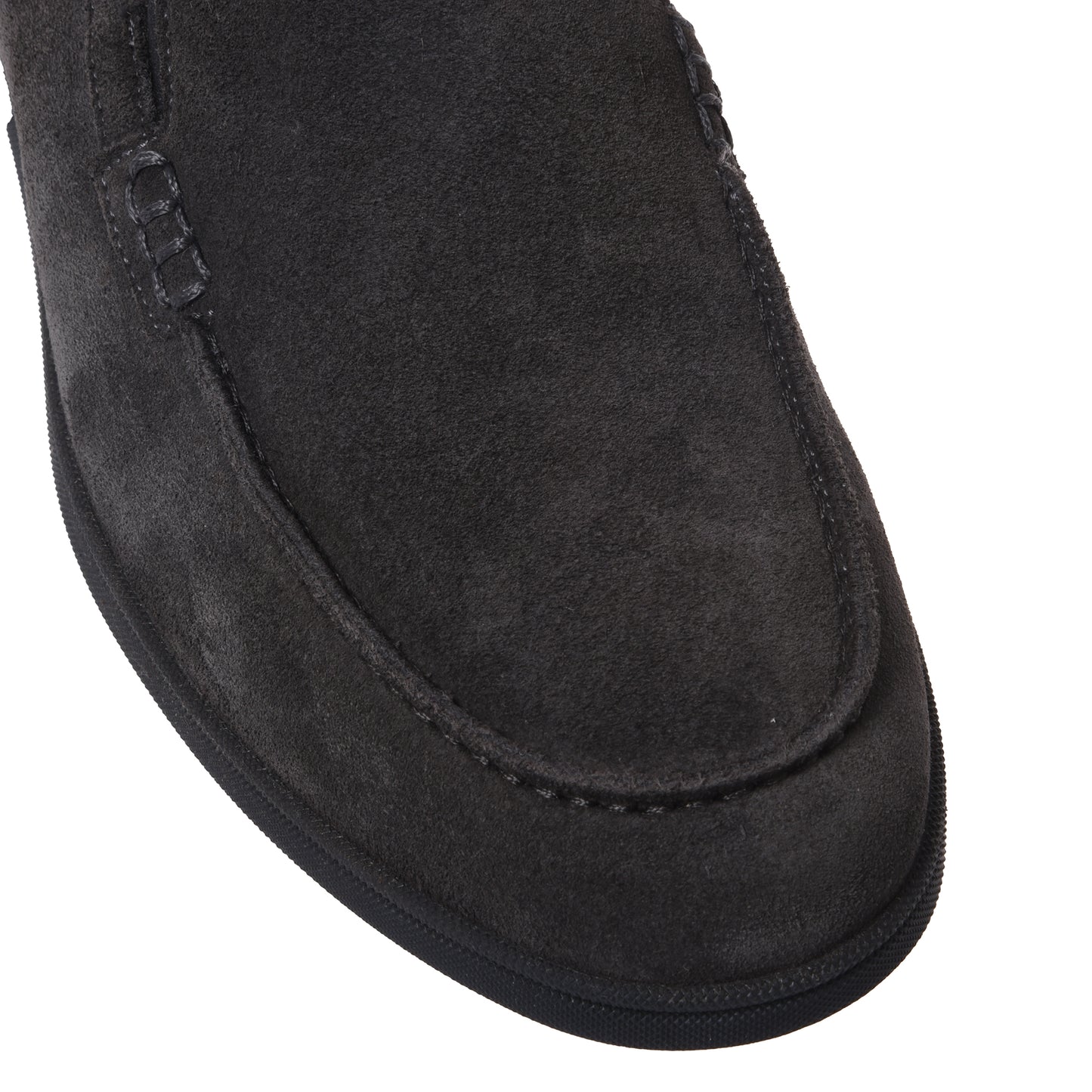 Slip-on in pelle scamosciata grigia
