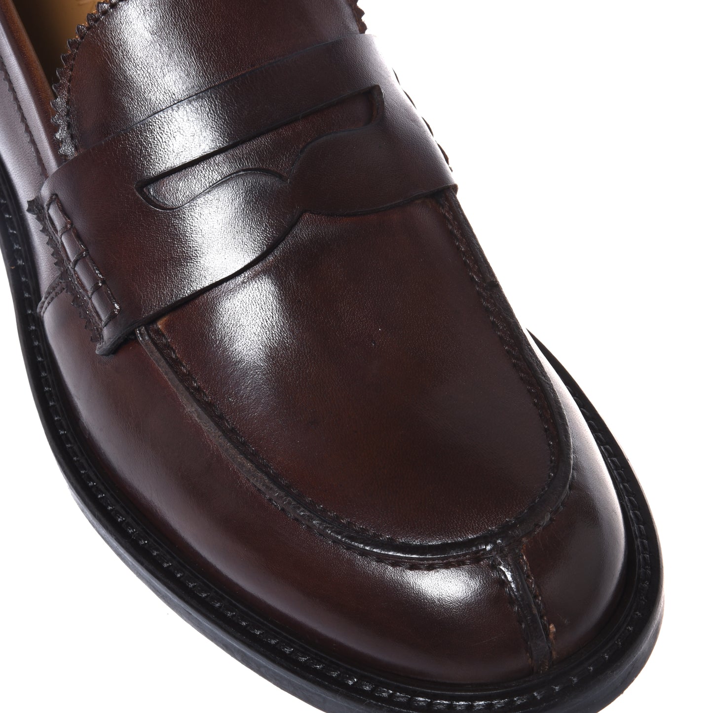 Dark brown leather loafers