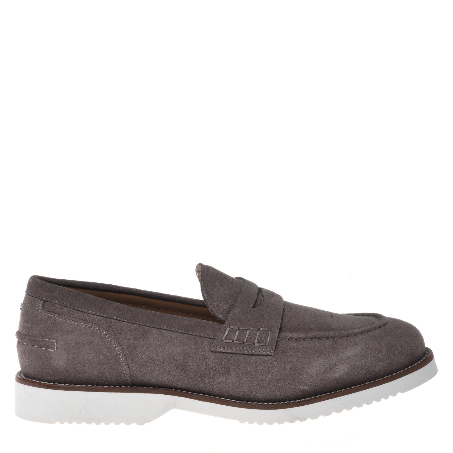 Taupe suede loafer