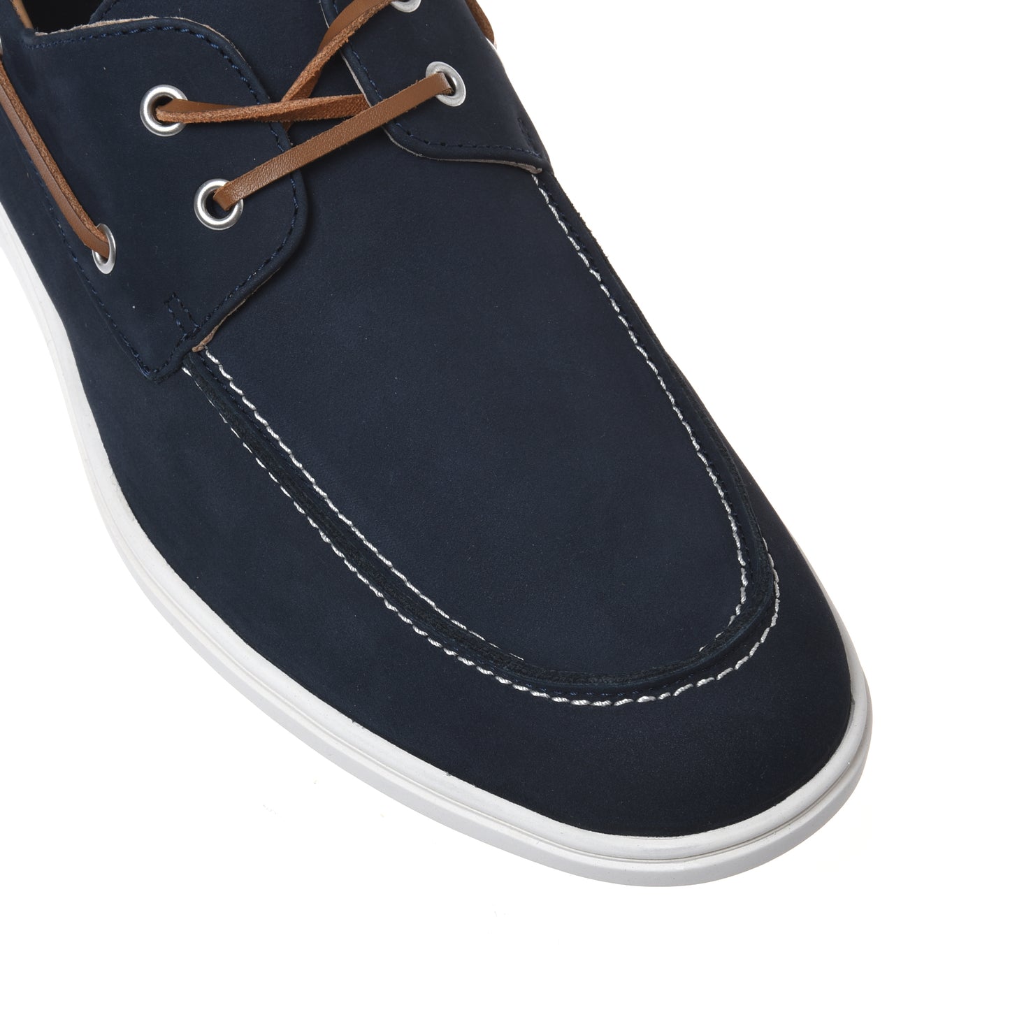 Chaussure à lacets en nubuck bleu