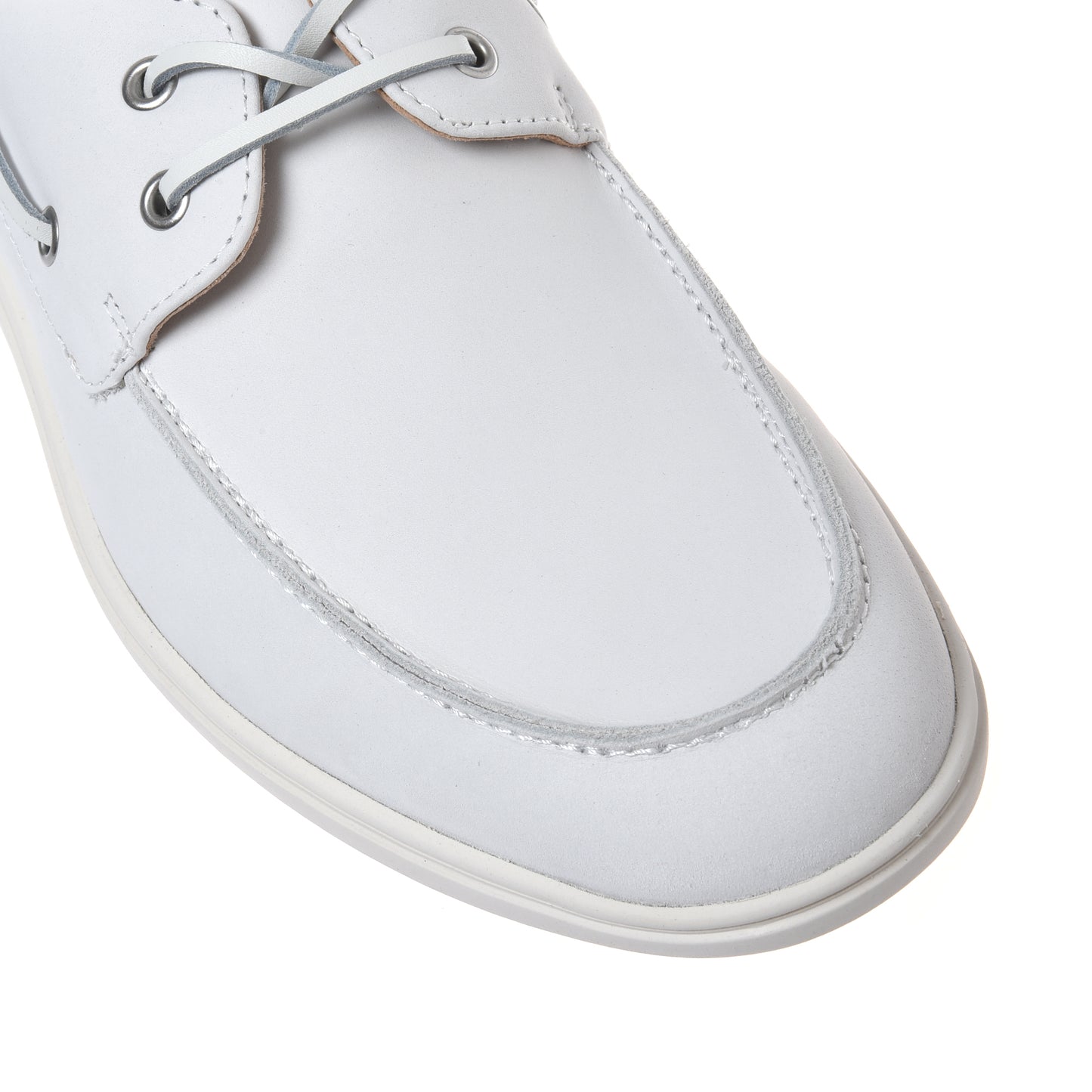 Chaussure à lacets en nubuck blanc