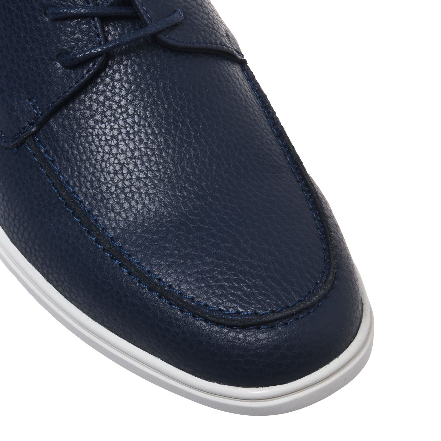 Blue milled leather lace-up Derby shoes