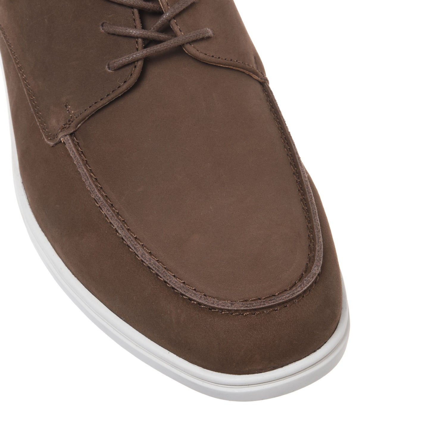 Dark brown nubuck lace-up Derby