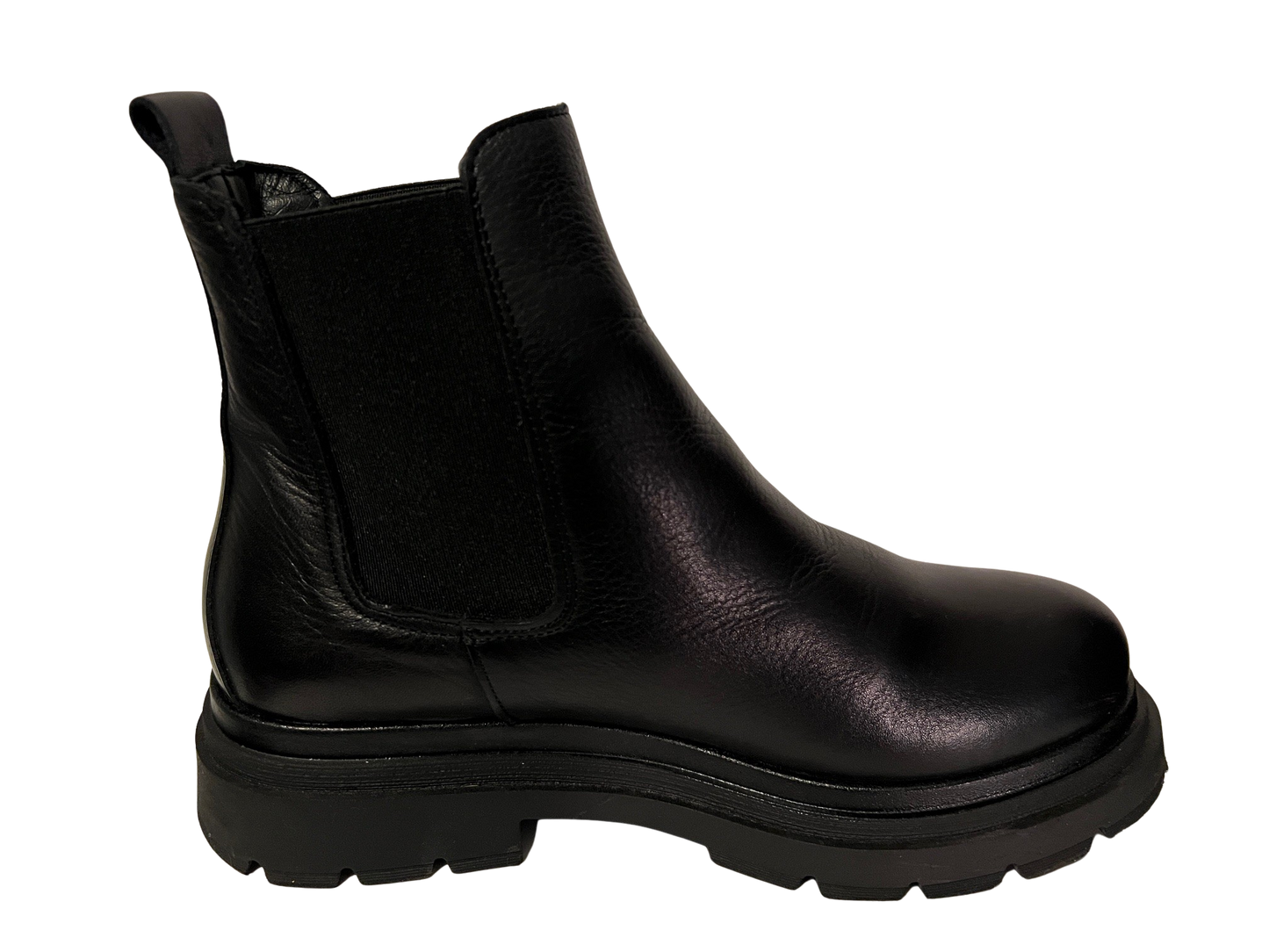Stivaletto in pelle nera