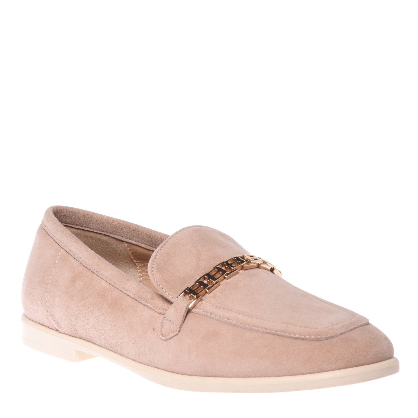Mocassino in camoscio nude
