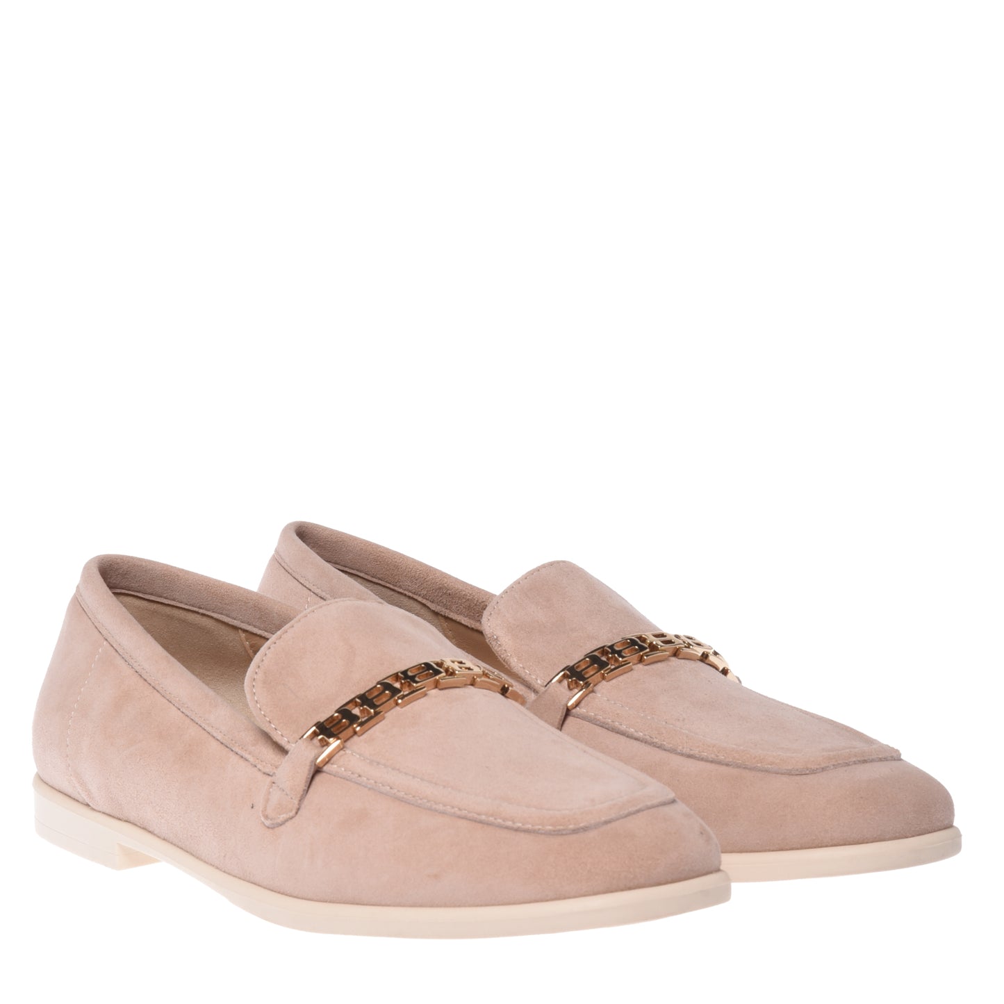 Mocassino in camoscio nude