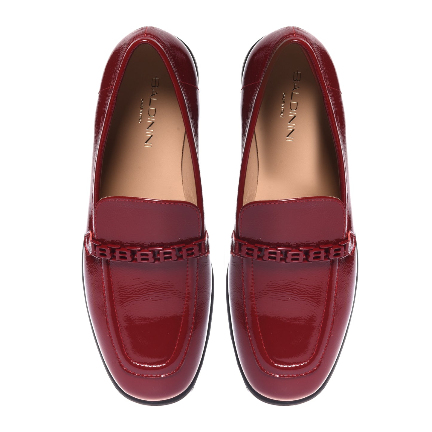 Red naplak loafers