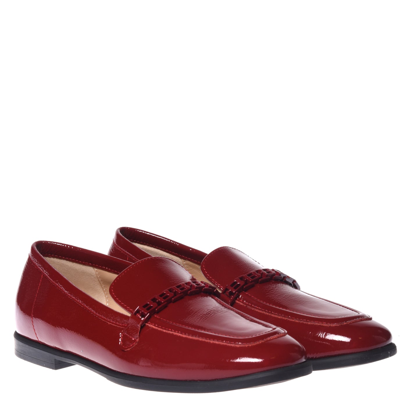 Red naplak loafers