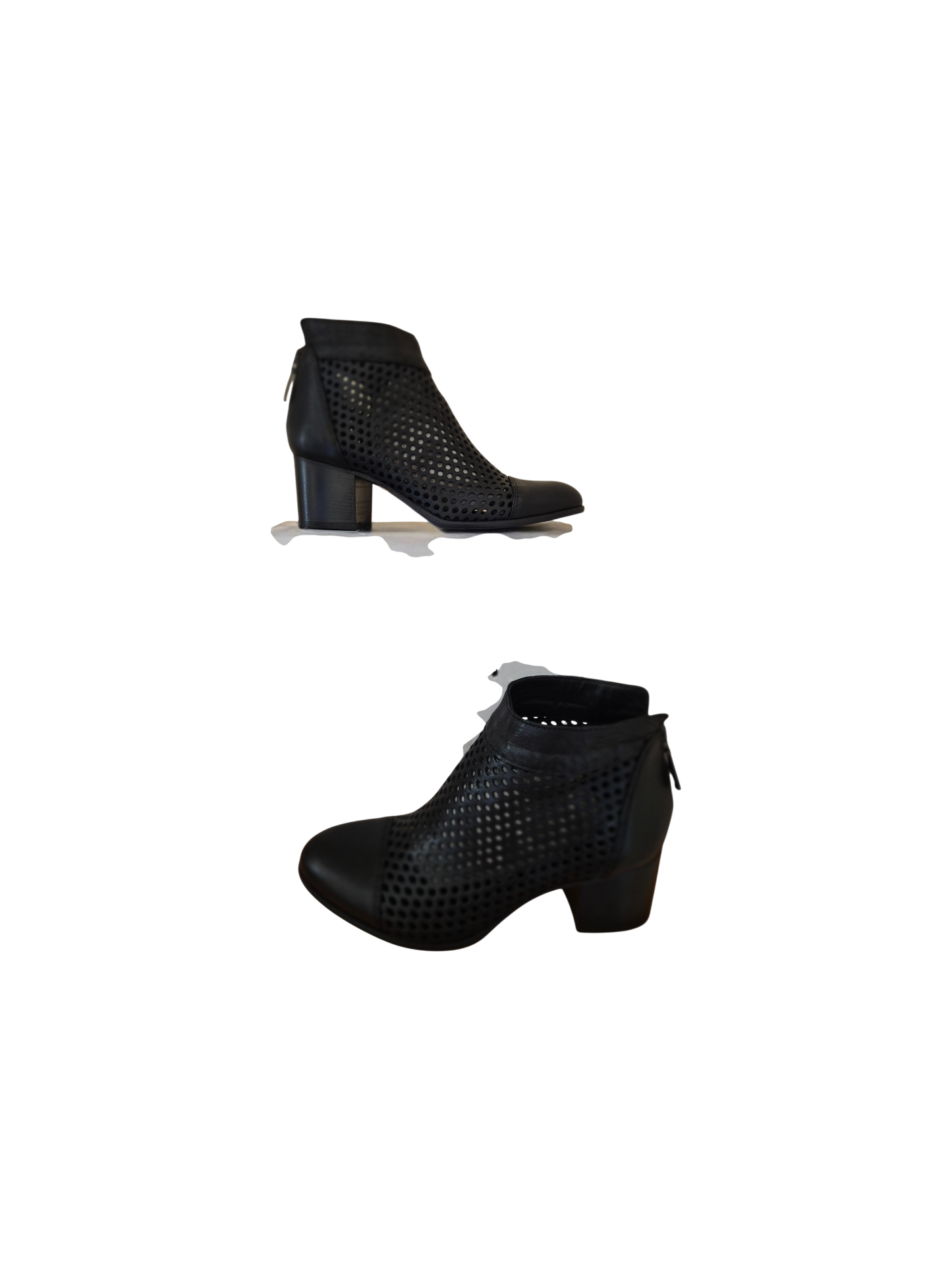 Stivaletti Ankleben in pelle, colore nero, taglia 39, nuovi.