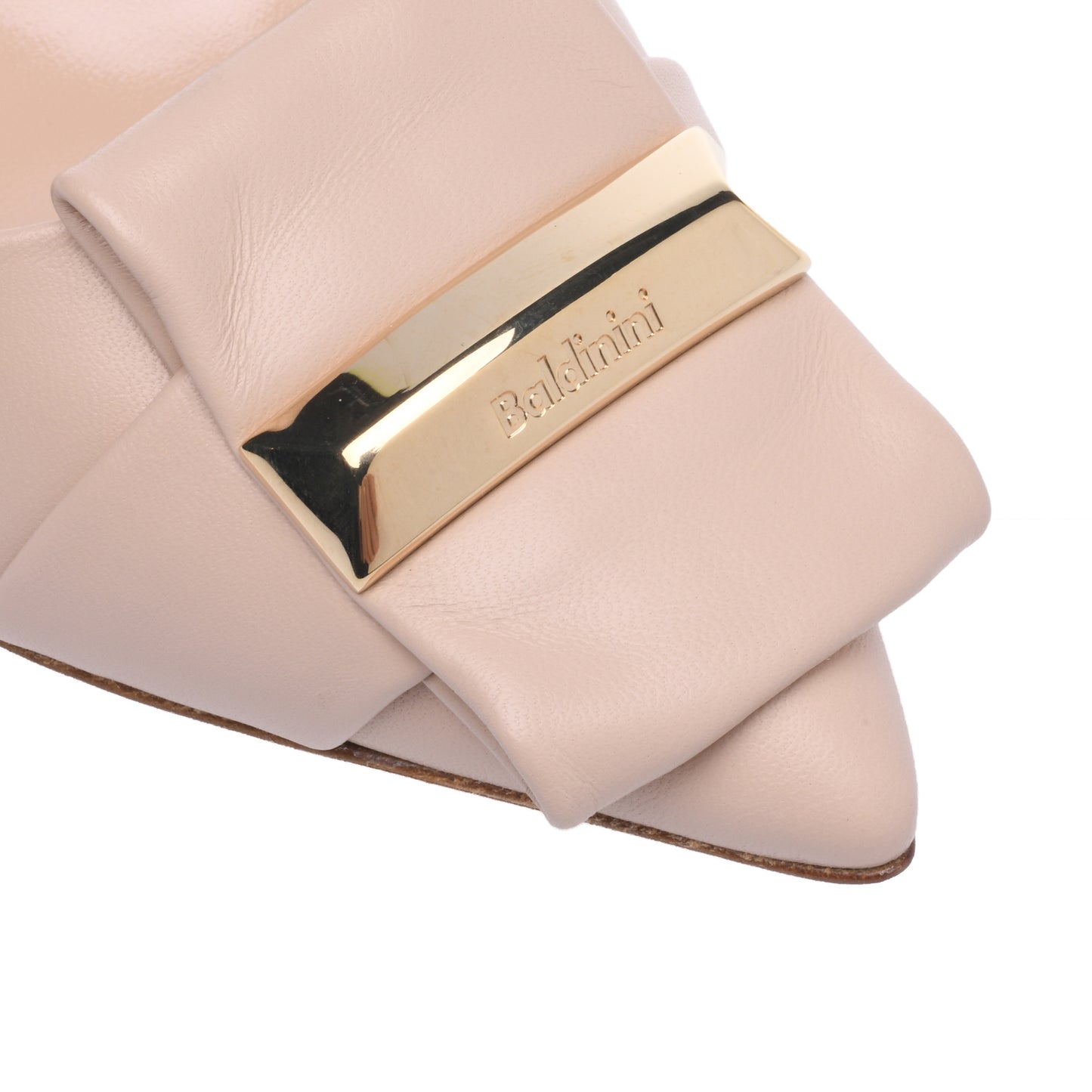 Ballerine slingback pour femme en cuir nappa couleur chair
