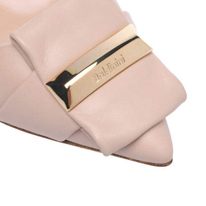 Ballerine slingback pour femme en cuir nappa couleur chair