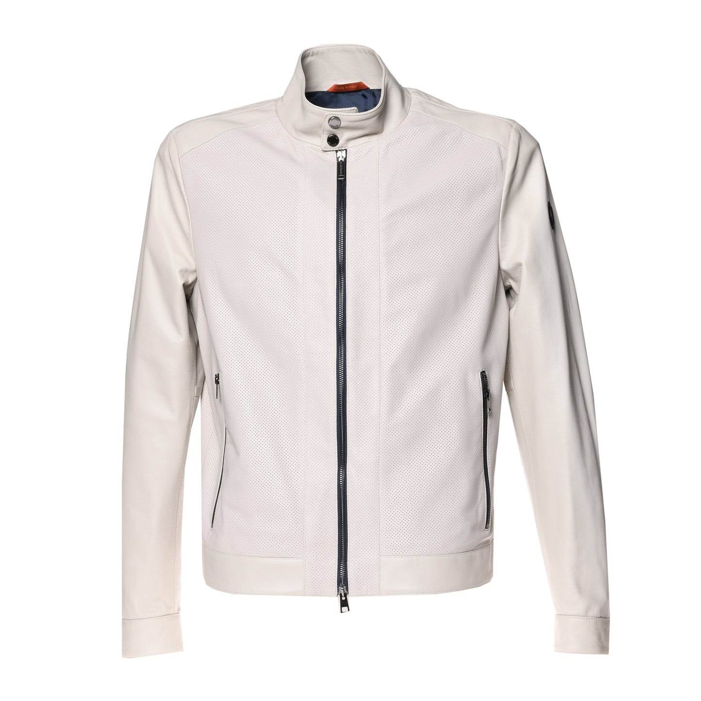 Veste en cuir glacier microperforé