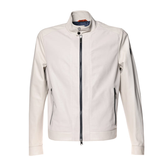 Veste en cuir glacier microperforé