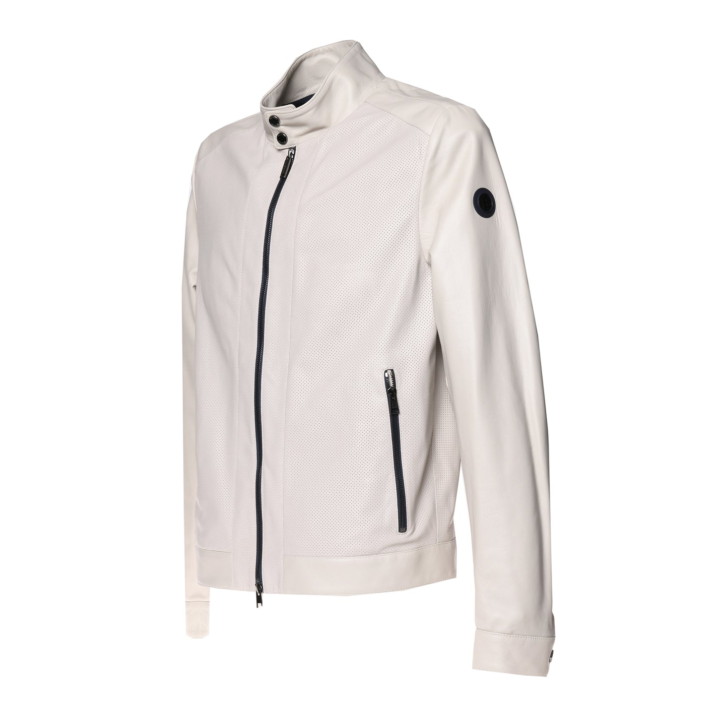 Veste en cuir glacier microperforé