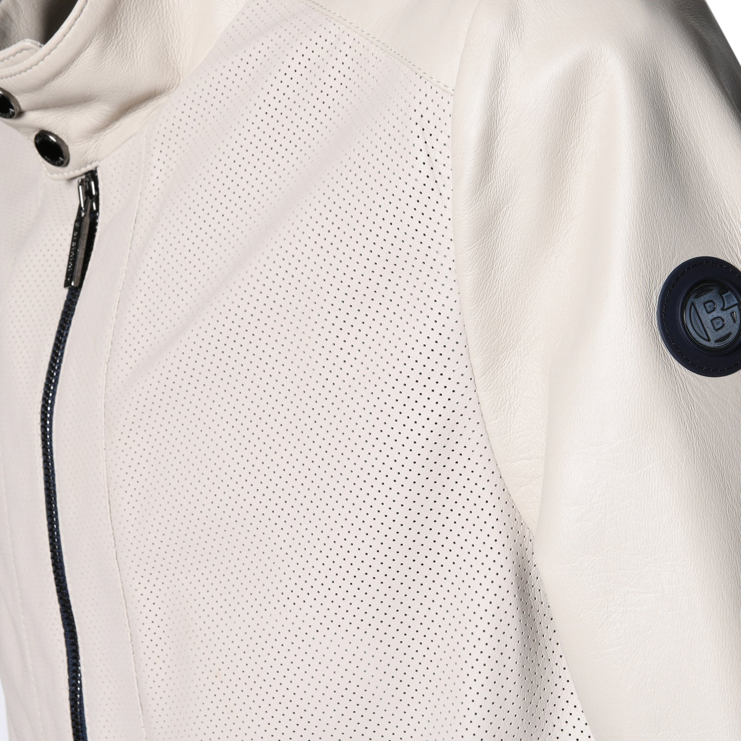 Veste en cuir glacier microperforé