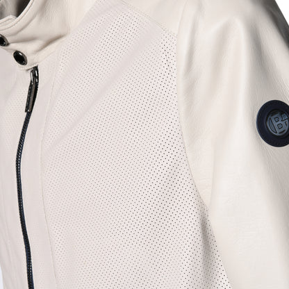 Veste en cuir glacier microperforé