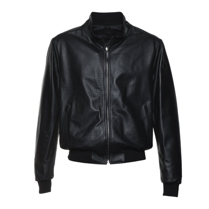 Veste en cuir noir