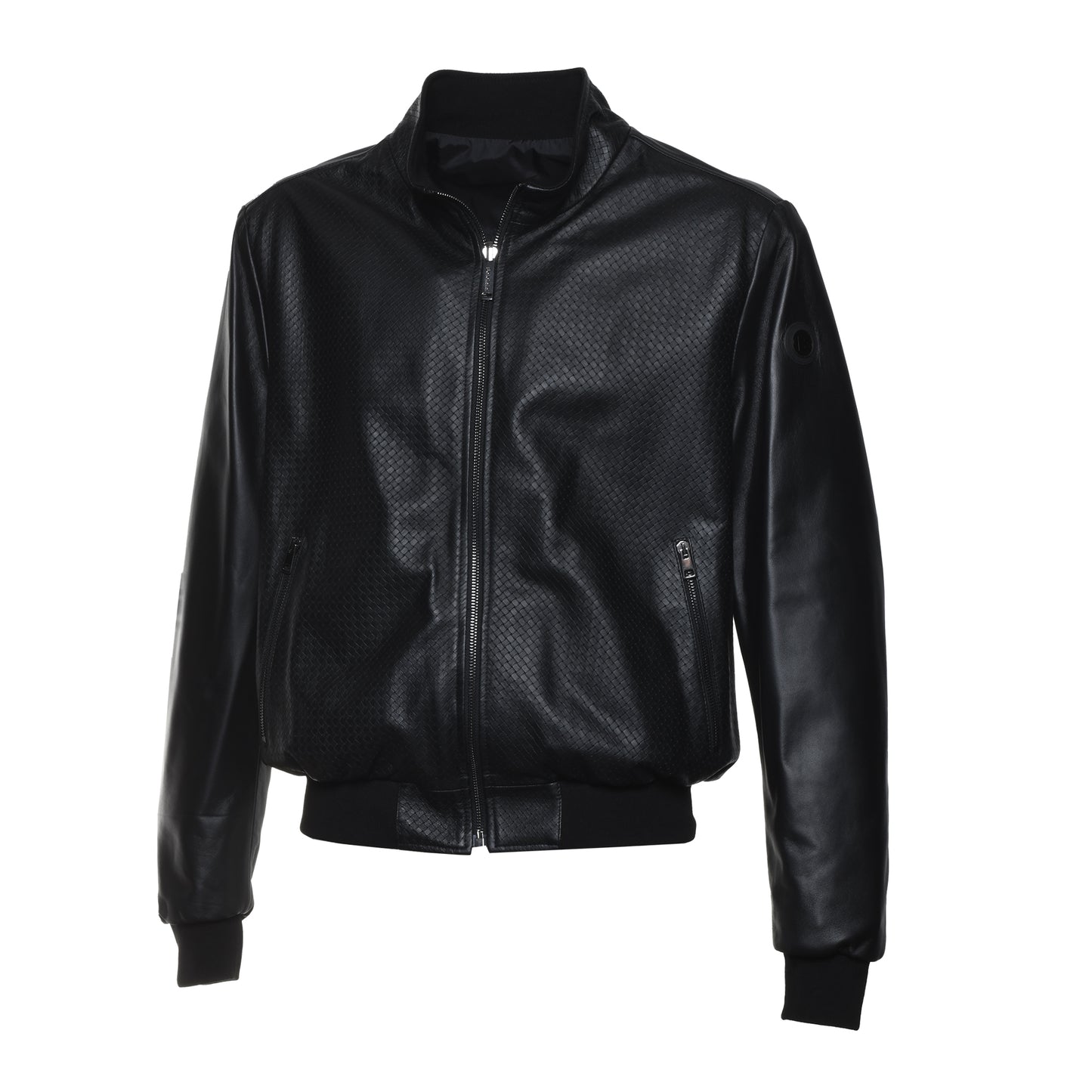 Veste en cuir noir