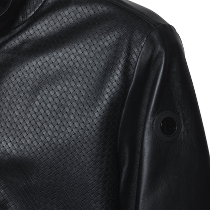 Veste en cuir noir