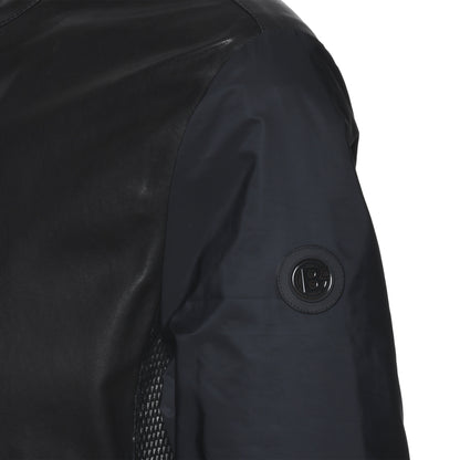 Veste pour homme en cuir noir