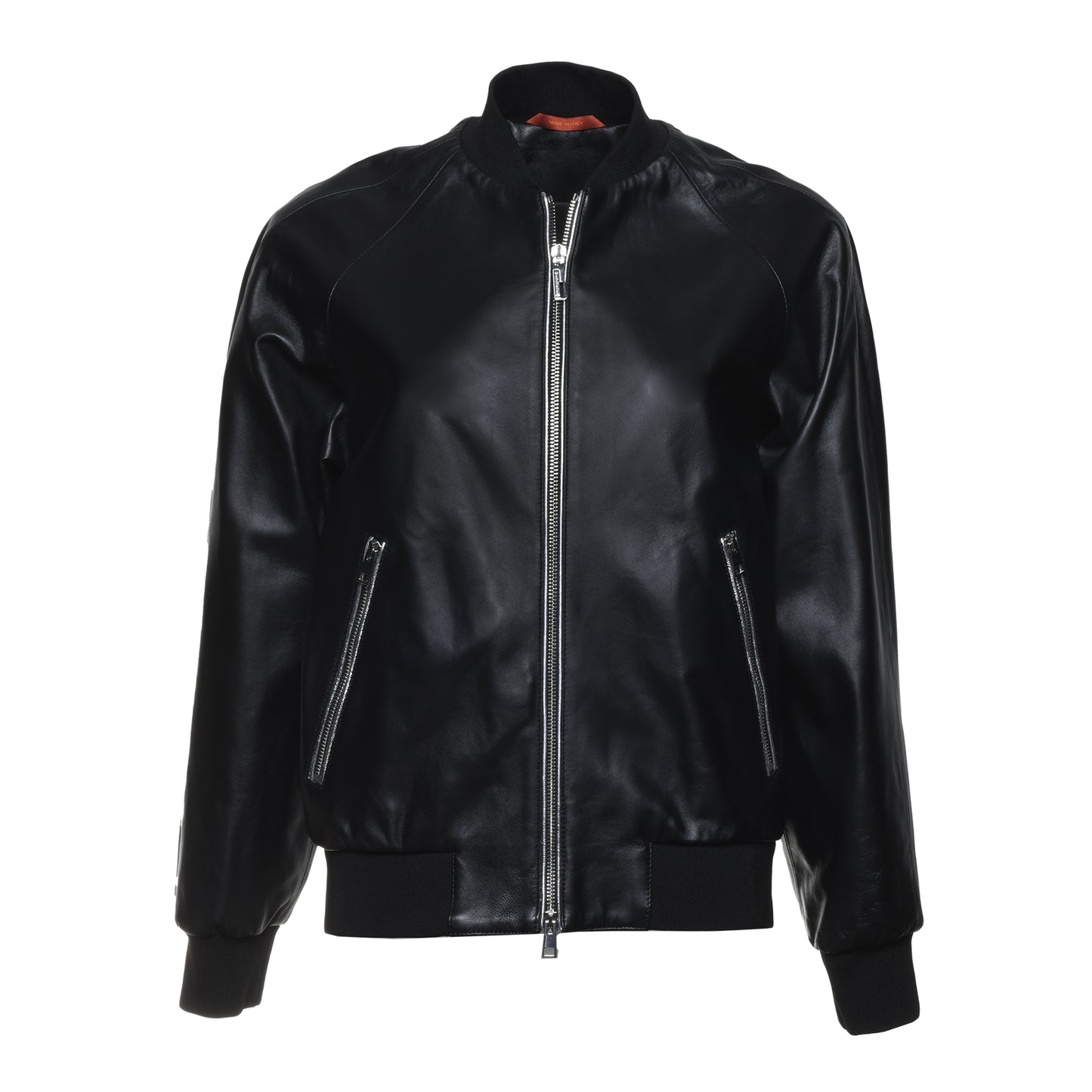 Veste en cuir noir