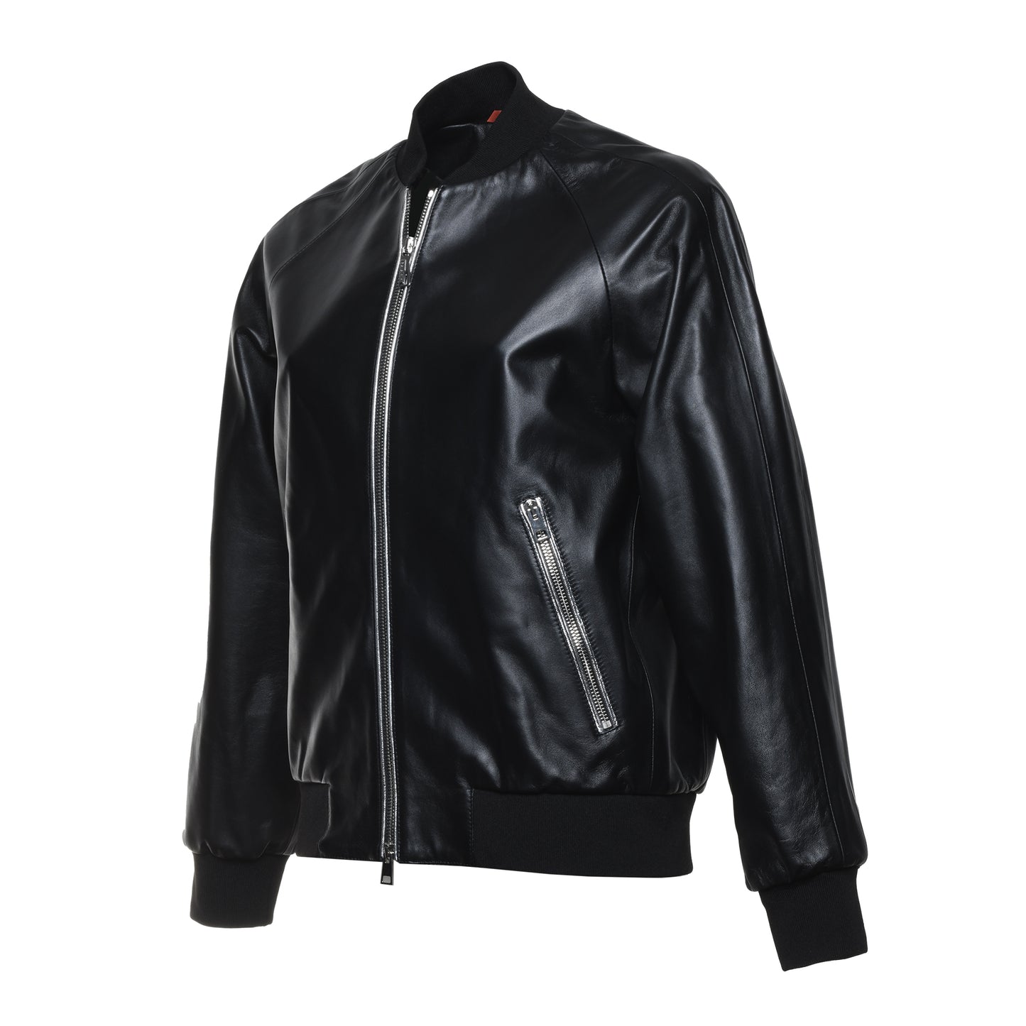 Veste en cuir noir