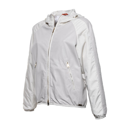 Veste en cuir et tissu glacier