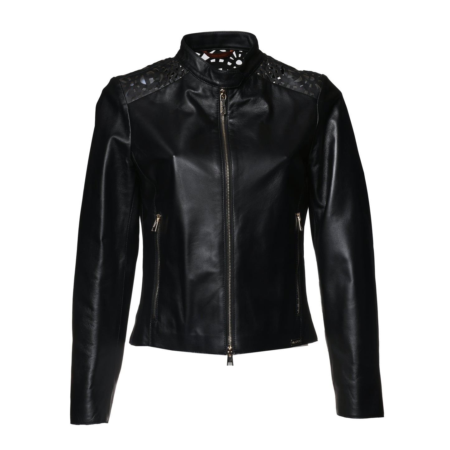 Veste en cuir noir