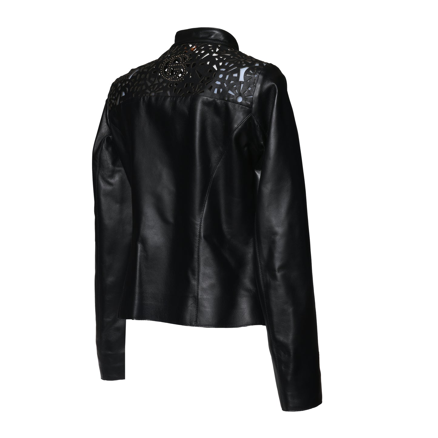 Veste en cuir noir