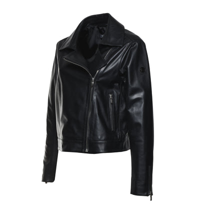 Blouson en cuir noir