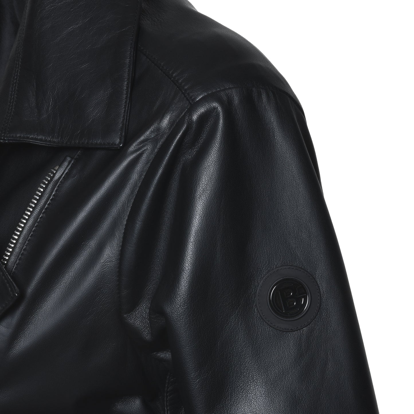 Blouson en cuir noir