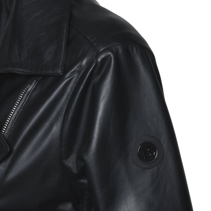 Blouson en cuir noir