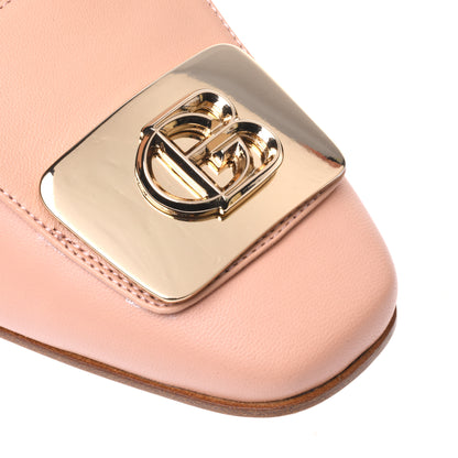 Ballerine slingback en cuir nappa couleur chair