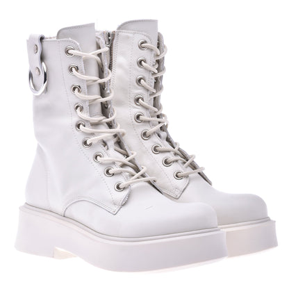 Rangers in pelle bianco latte