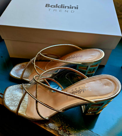 Mules en cuir et vinyle pour femmes