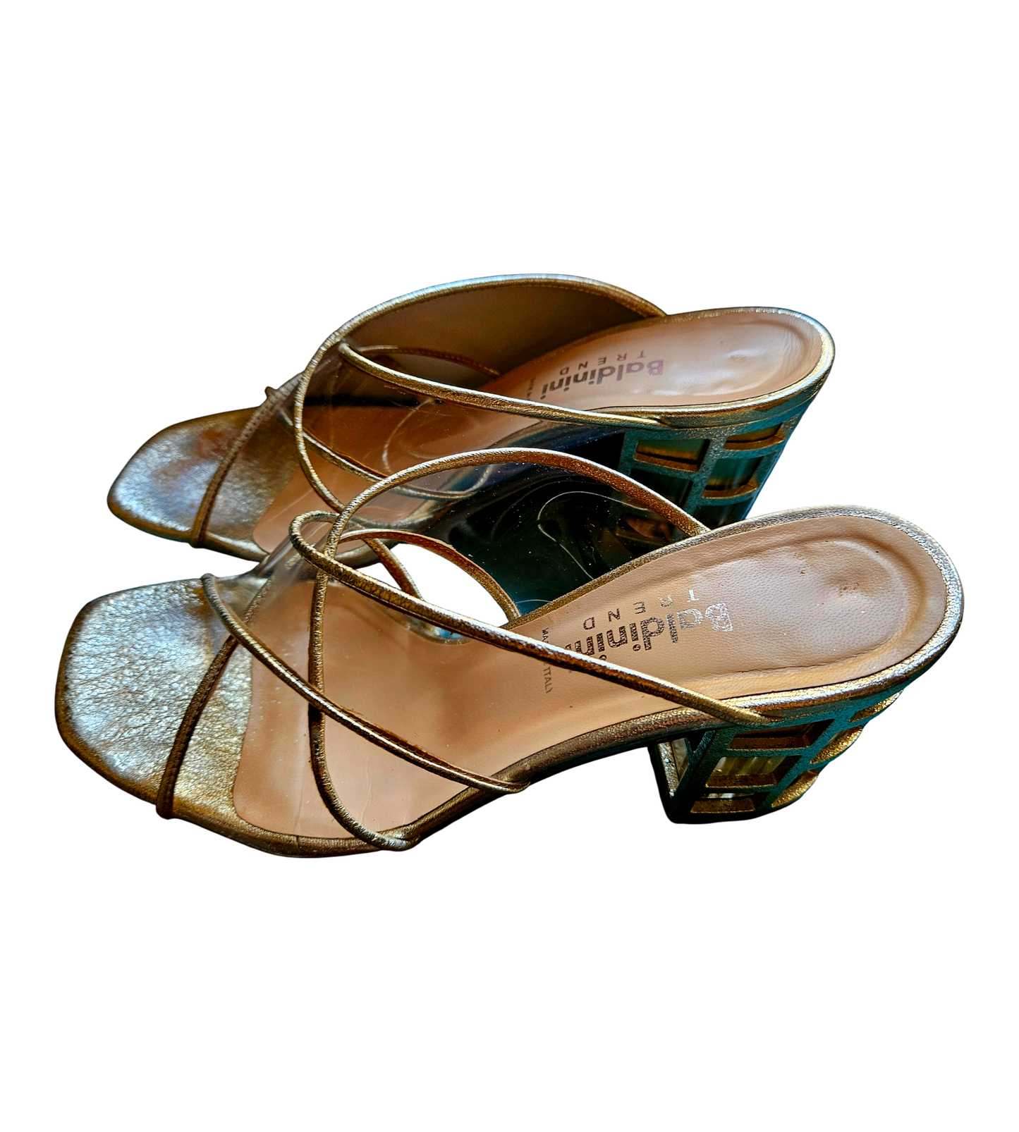 Mules en cuir et vinyle pour femmes