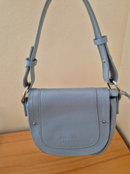 Borsa in pelle 2 in 1 azzurra