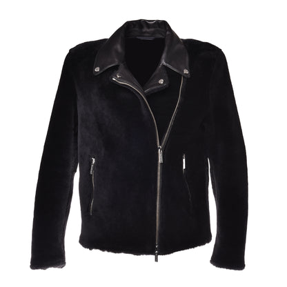 Veste en shearling noir
