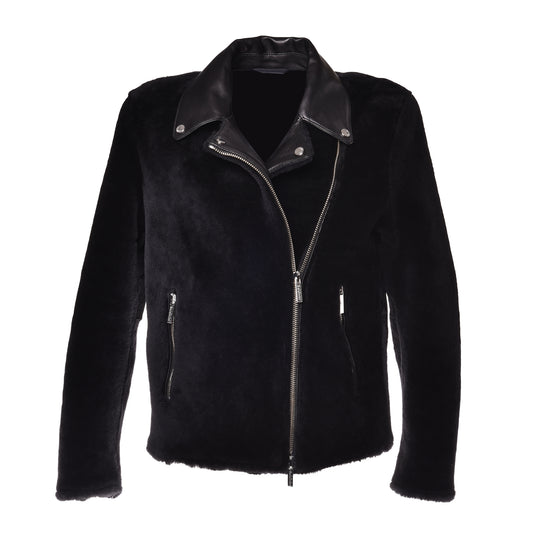Veste en shearling noir