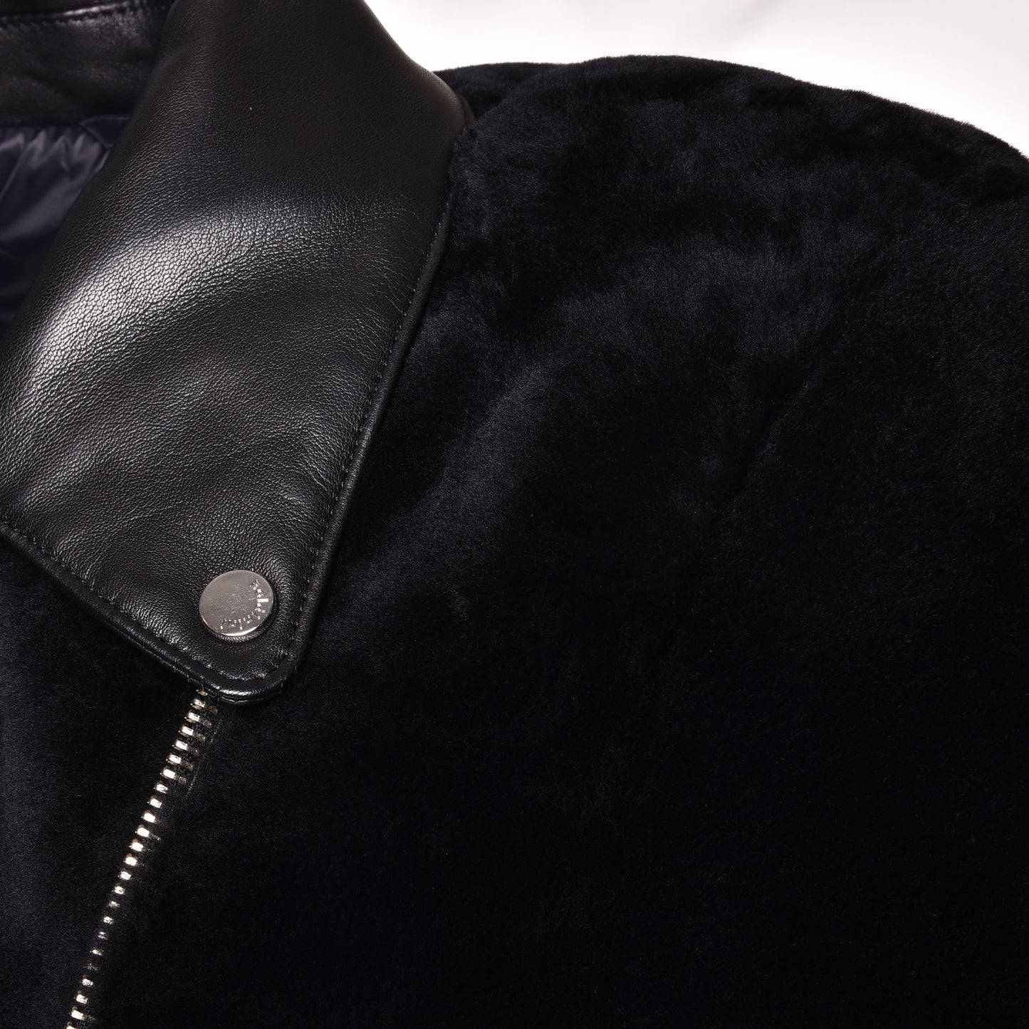 Veste en shearling noir