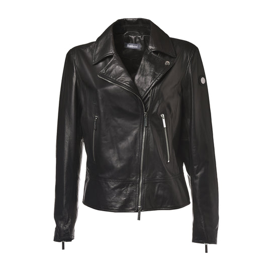 Blouson en cuir noir