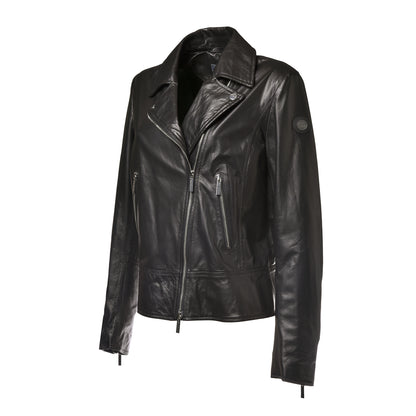 Blouson en cuir noir