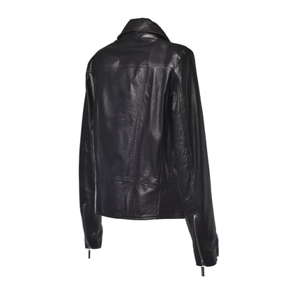 Blouson en cuir noir