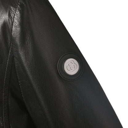 Blouson en cuir noir