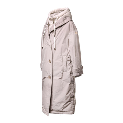 Trench rembourré en tissu beige