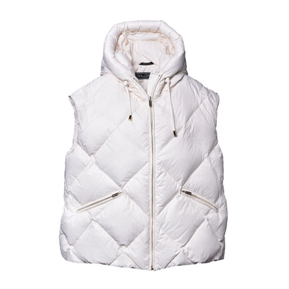 Blouson sans manches en nylon crème