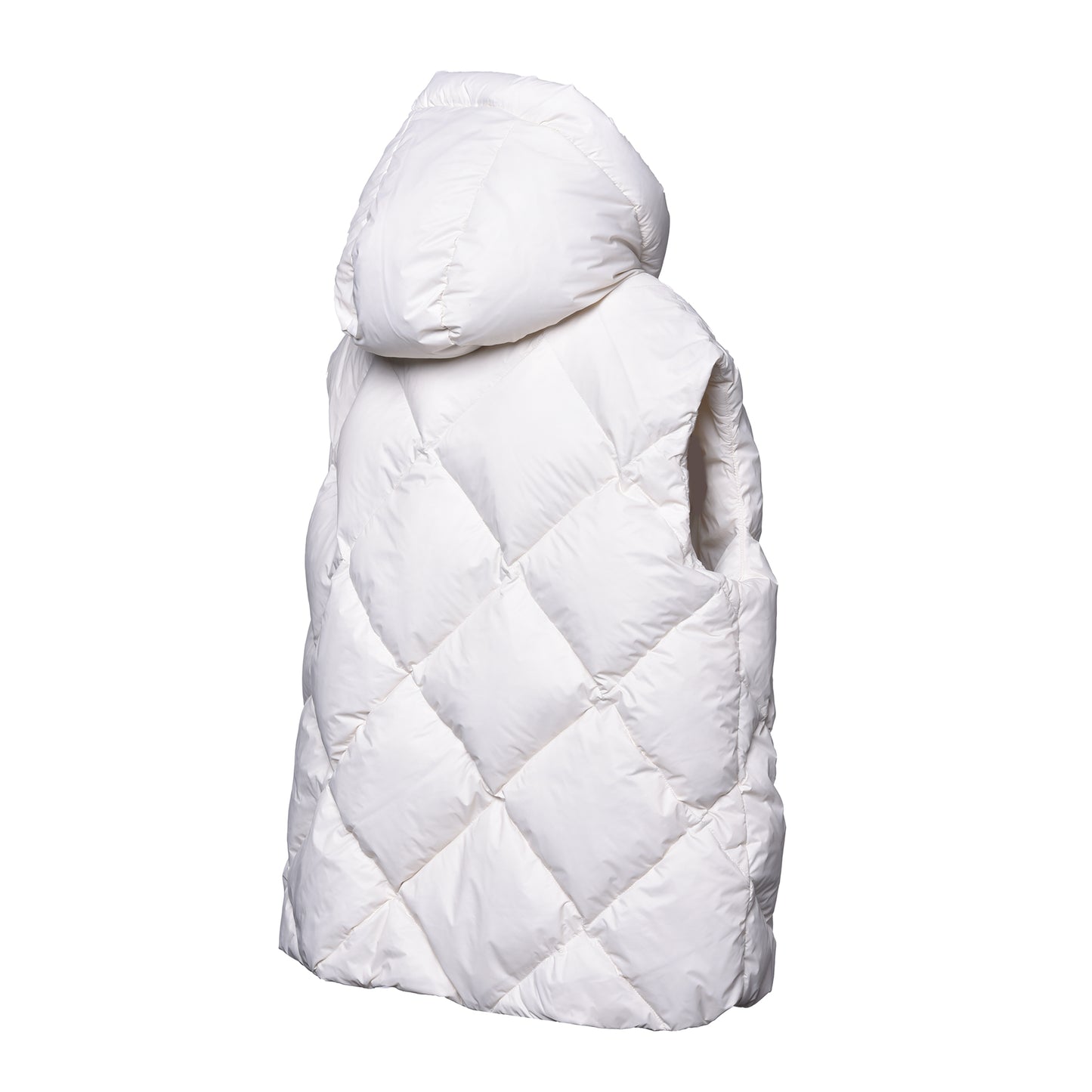 Blouson sans manches en nylon crème