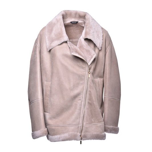 Veste en mouton beige