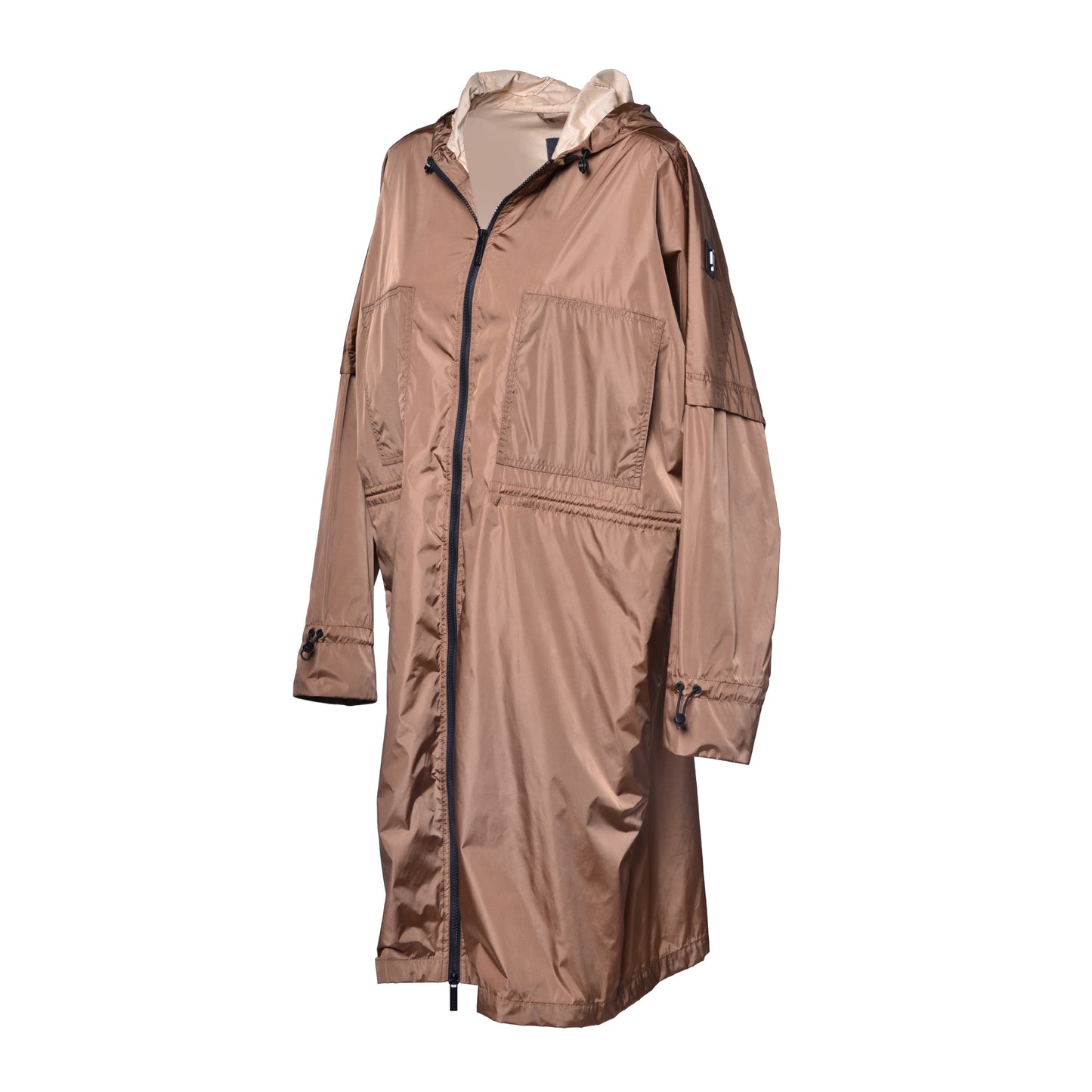 Trench-coat marron en nylon
