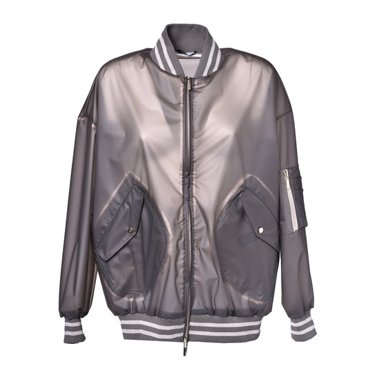 Veste en tissu technique bleu gris